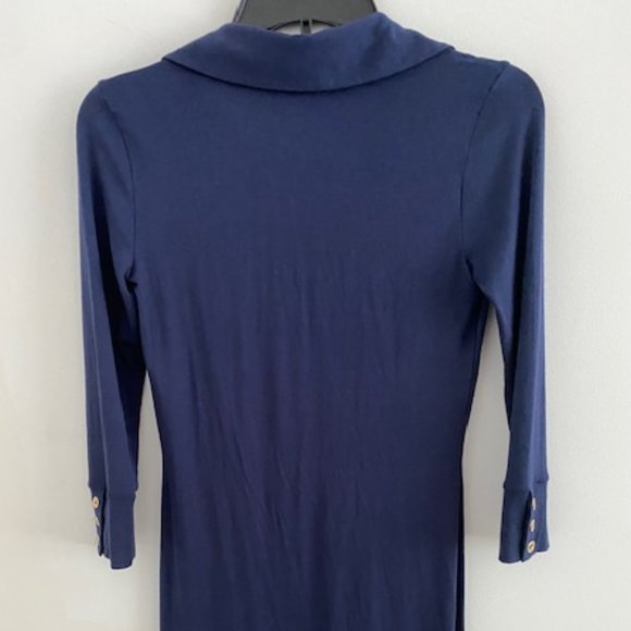 NWOT Lilly Pulitzer Ansley UPF 50 Polo Shirt Dress, XXS, Navy Blue - Picture 7 of 9